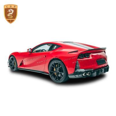 Car Part Accessories Mansory Style Carbon Fiber Rear Diffuser Lip for Ferrari 812