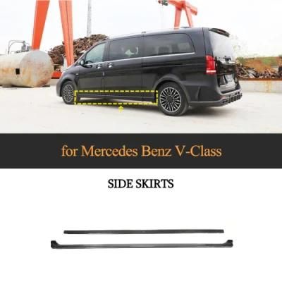 Carbon Fiber Side Skirts for Mercedes Benz V-Class Vito V220 V250 Van 15-19