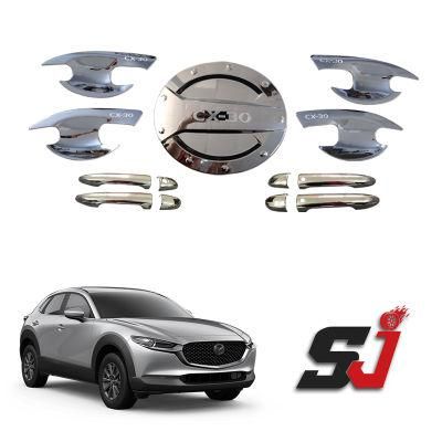 ABS Plastic Door Handle Bowl Cover Moulding Trim Gas Fuel Tank for 2019-2021 Cx-30