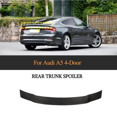 Carbon Fiber Rear Trunk Spoiler for Audi A5 Sportback S Line Hatchback 4-Door 2017