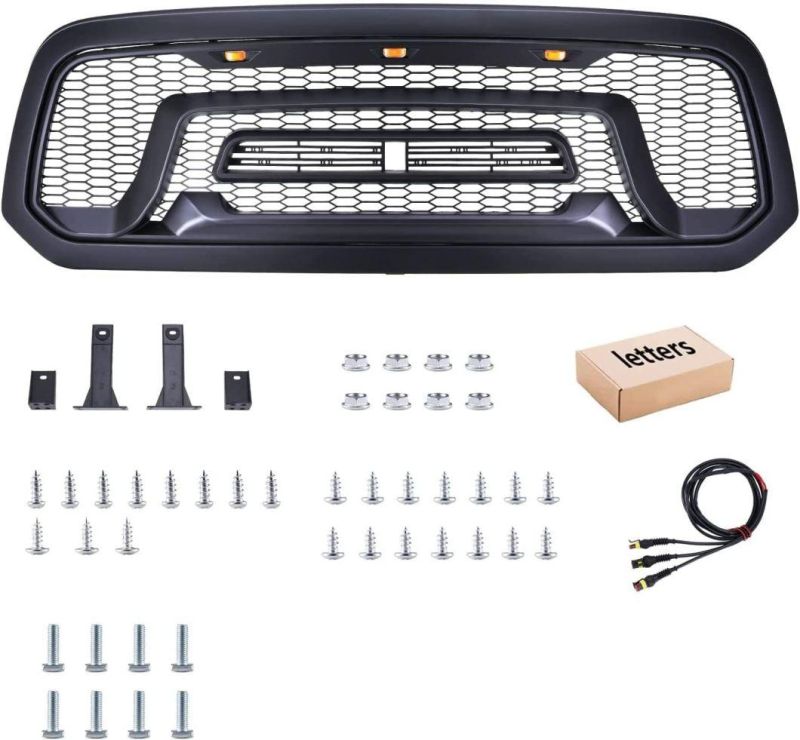 Auto Parts Exterior Accessories RAM Front Grills, Fit for Dodge RAM 1500 2013 - 2018 Grille with RAM Letters