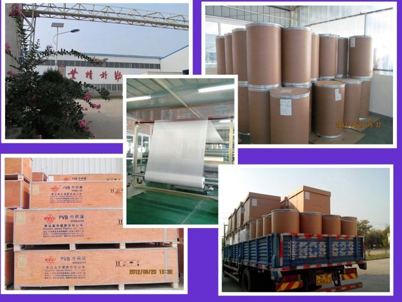 Jiahua 0.76mm PVB Film Interlayer for Car Windshield Glass with ISO9001, Ce