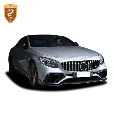 Brabs Style Carbon Fiber Front Bumper Lip Diffuser Spoiler Wing Body Kit for S65 S63amg Coupe C217