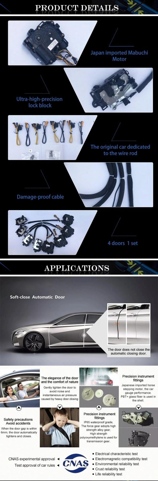 [Qisong] Qiauts Universal Electric Suction Door Lock Device for Ford Cars