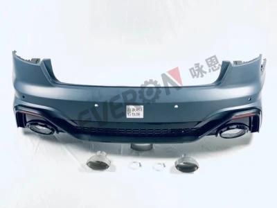 RS4 Style Car Rear Bumper with Tail Pipe for Audi A4 B9 2020-2021