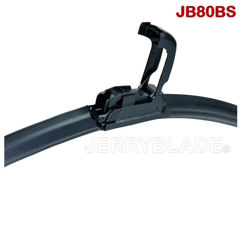 Jb80BS Universal Wiper Blade Hook Wiper Aerodynamic Centric Spoiler Premium Natural Rubber Top Seller Competitive Flat Wiper Cheap Frameless Wiper Beam Blade