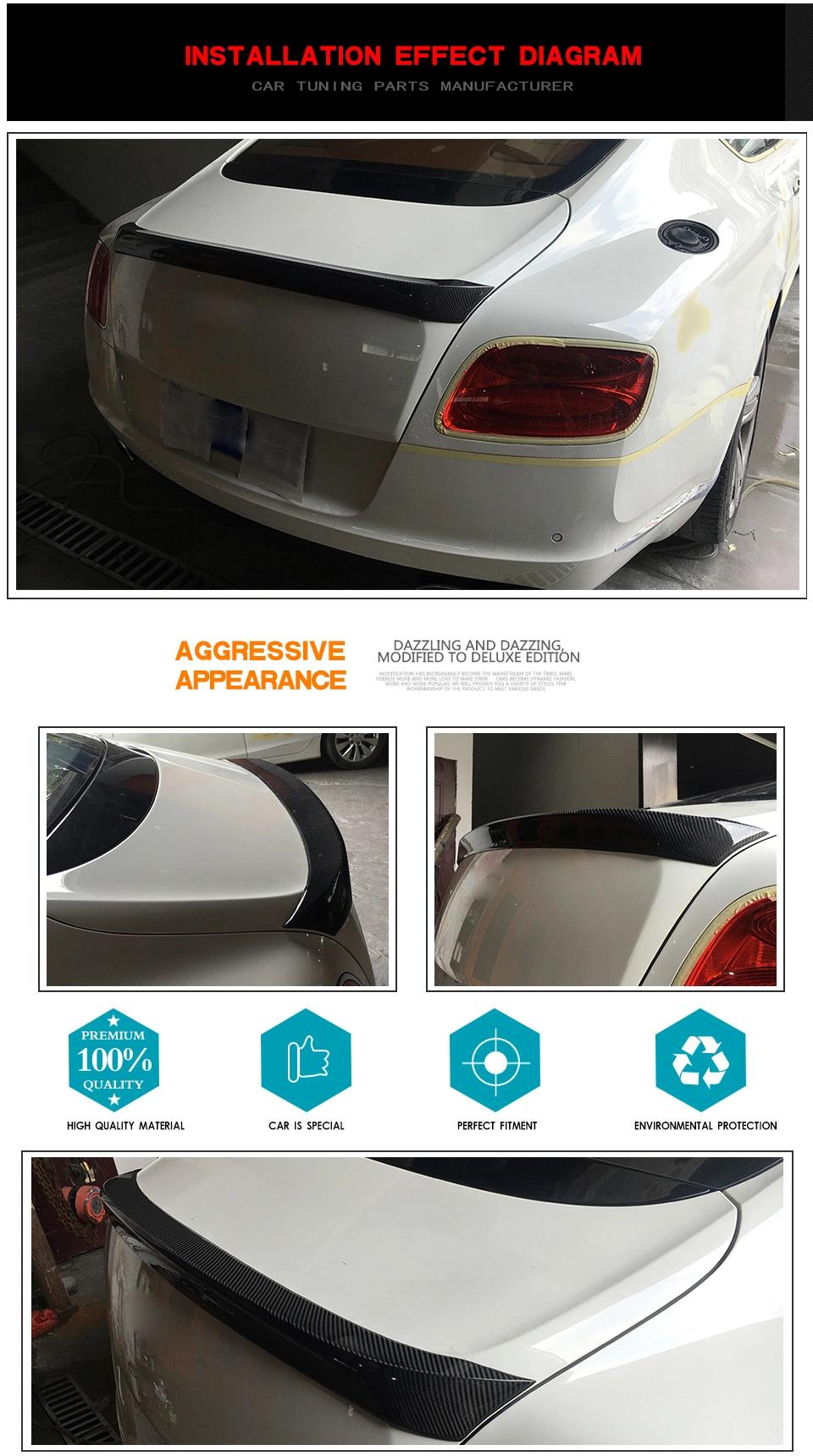 D Style Carbon Fiber Rear Spoiler for Bentley Continental Gt (2ND Gen) Coupe 2-Door 12-14