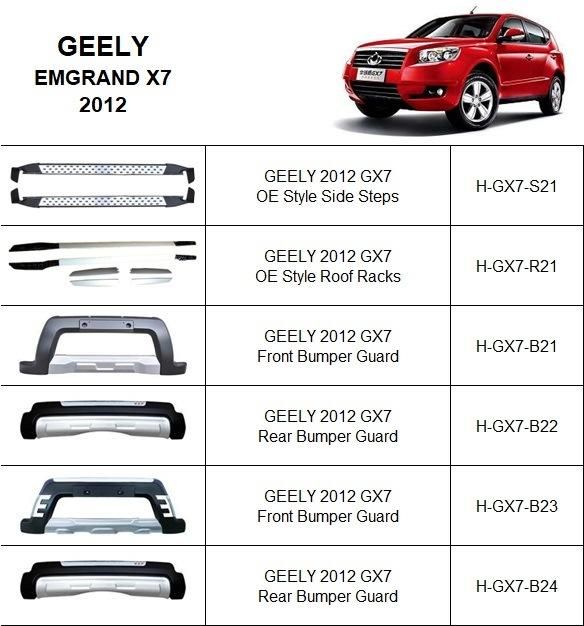 Car Parts Auto Accessory OEM Running Boards for Geely Emgrand X7 Sport 2018 2020 Side Step Stirrups