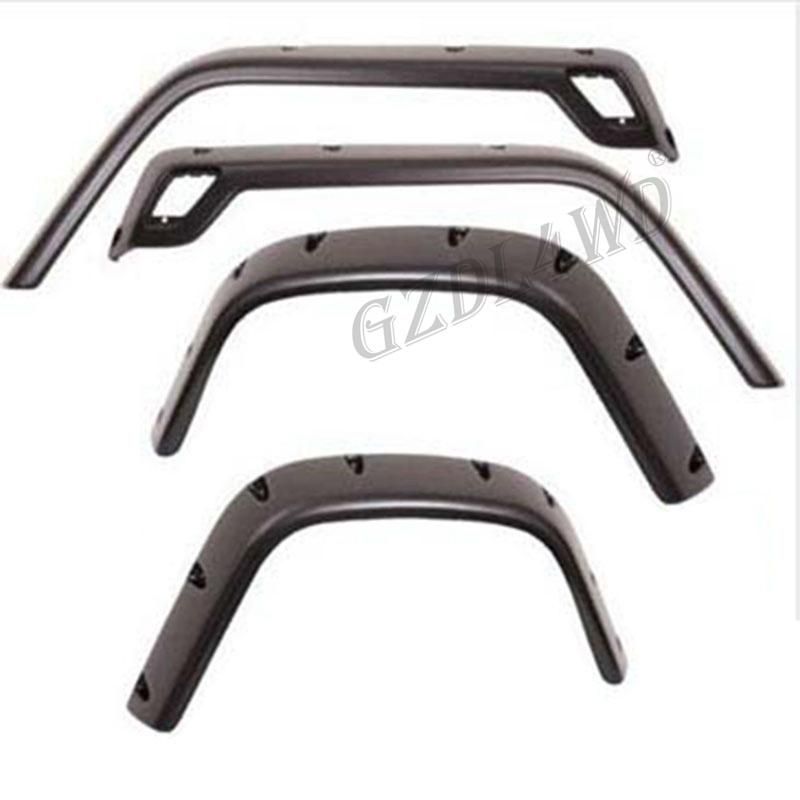 Vacuum Formed 6PCS Wheel Trims Fender Flares for Jeep Wrangler Tj Car