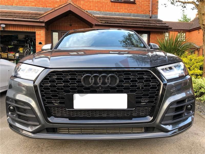 Rsq5 Style Front Bumper Grille Honeycomb Grill for Audi Q5 2018-2021