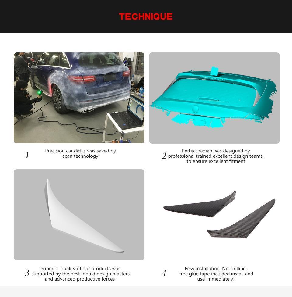 Carbon Fiber Rear Window Side Spoiler for BMW X3 2018-2019