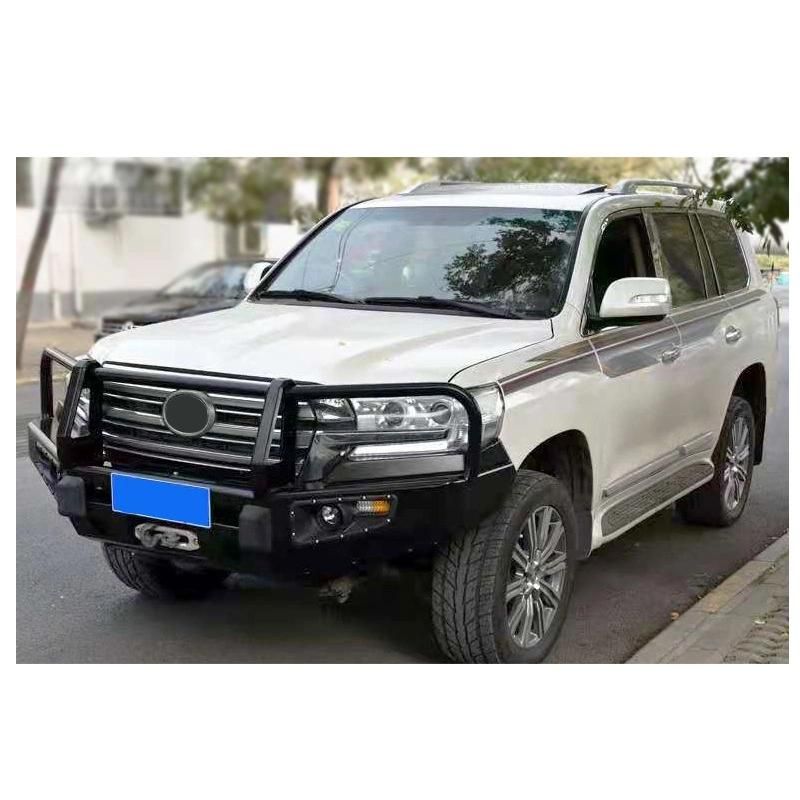 with Skid Plate 4X4 Pickup Truck Steel Bumper Guard Bull Bar for Toyota Landcruiser Land Cruiser LC200 200 Prado 2020 2021 2022