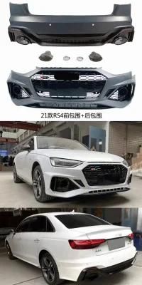 Nice Design Auto Parts Body Kit Vehicle Parts Headlight Hood Upgrade Front Rear Bumper for Audi A4 RS4 2020-2022