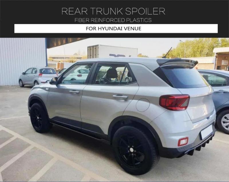 FRP Rear Trunk Spoiler Glossy Black for Hyundai Venue 2020