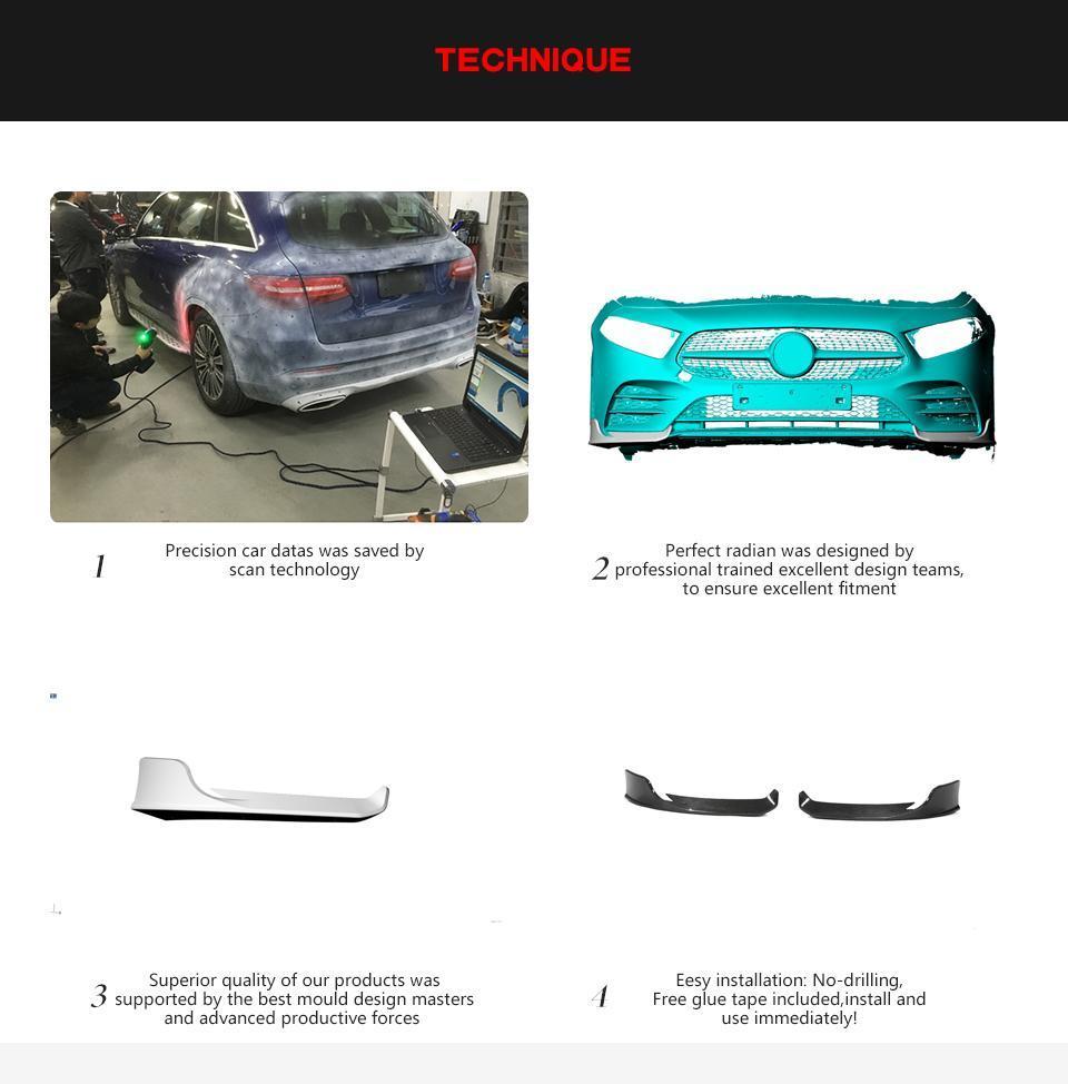 Carbon Fiber Front Fender Trim Car Accessories for Benz a Class 2019-2021