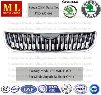 Chromed Auto Grille for Skoda Superb From 2008 (3T0 853 668 A)
