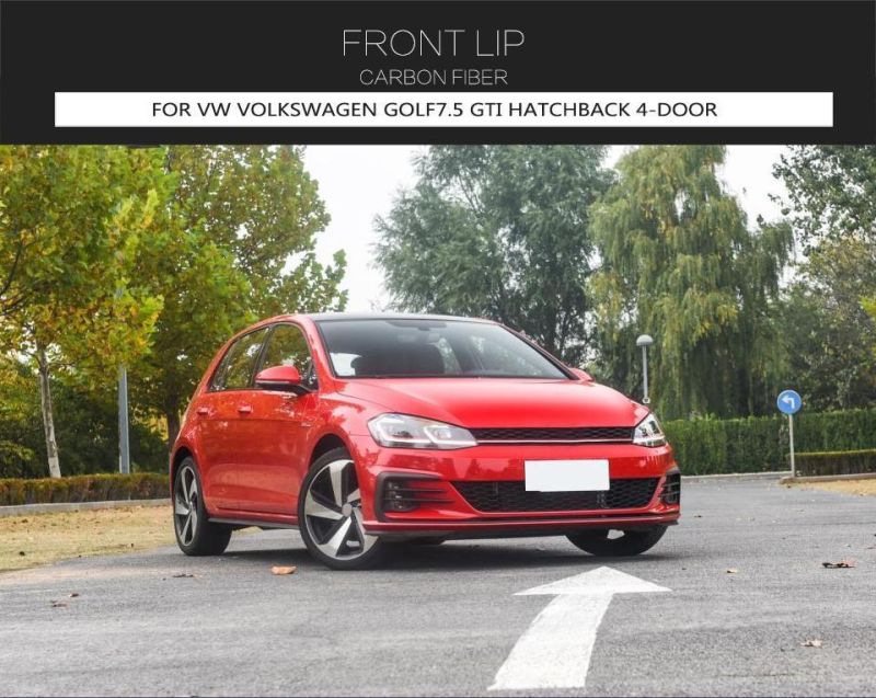 Carbon Fiber Front Bumper Lip for VW Volkswagen Golf 7.5 Gti Hatchback 4-Door 2017-2019
