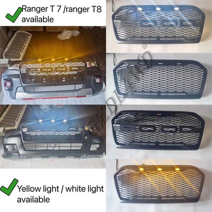 2018 Aftermarket Front Grille for Ford Ranger T8 Black Accessories