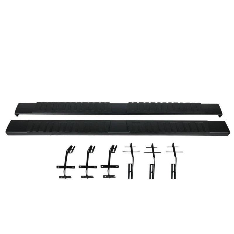 6” Black Aluminum Alloy Pickup Truck Side Pedals for 2015-2021 Ford F-150 Super Crew Cab