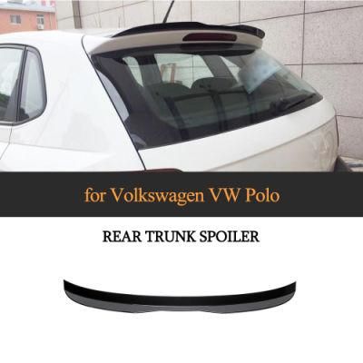 Rear Roof Spoiler Boot Lip Wing Spoiler ABS Glossy Black for Volkswagen VW Polo Standard 2019 2020