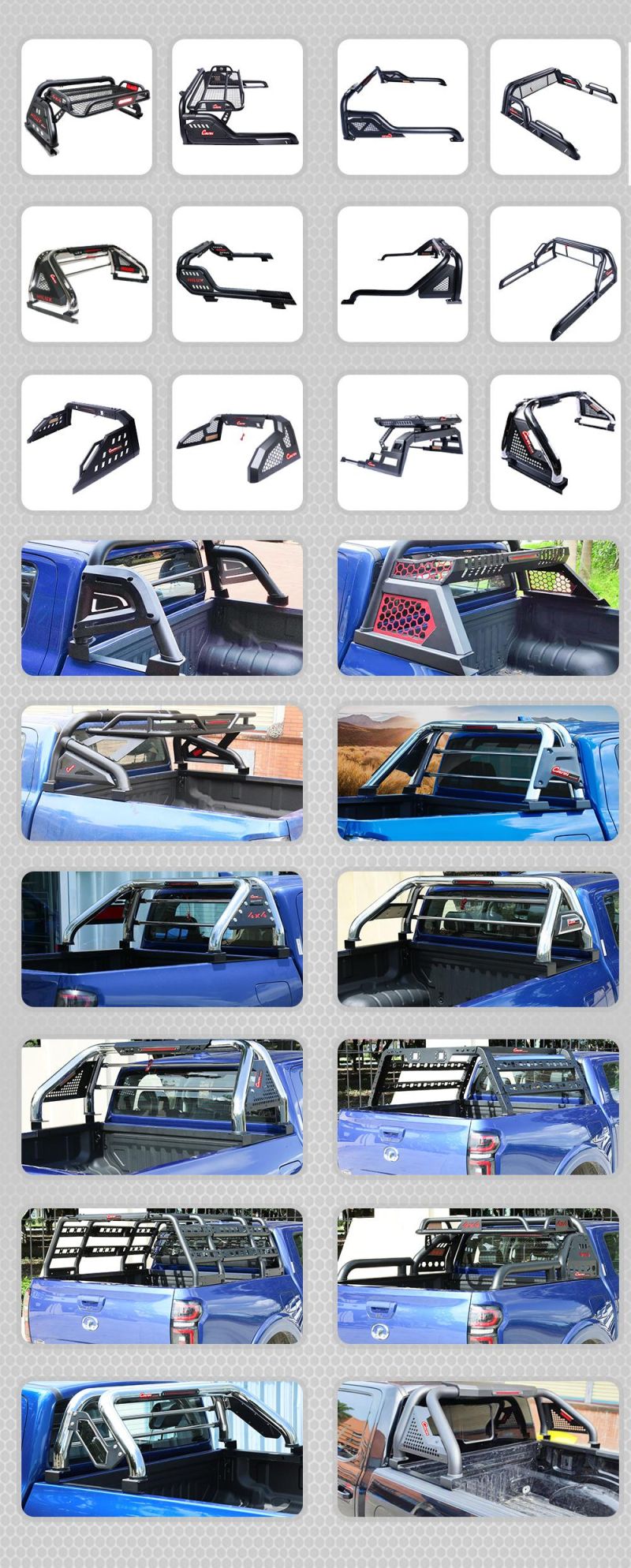 Universal 4X4 Stainless Steel Anti Sport Pickup Truck Roll Bar