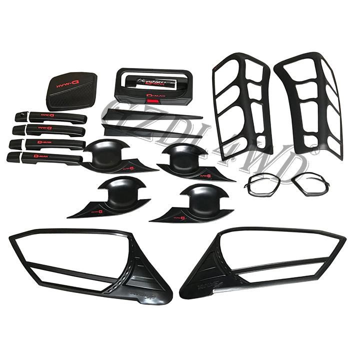 Decorative Cover Head Lamp Cover Body Kits Light Cover Kit for Isuzu Dmax 2012-2014