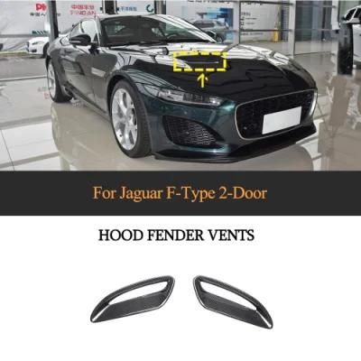 Dry Carbon Fiber Hood Fender Vents for Jaguar F-Type 2-Door 2021-2022