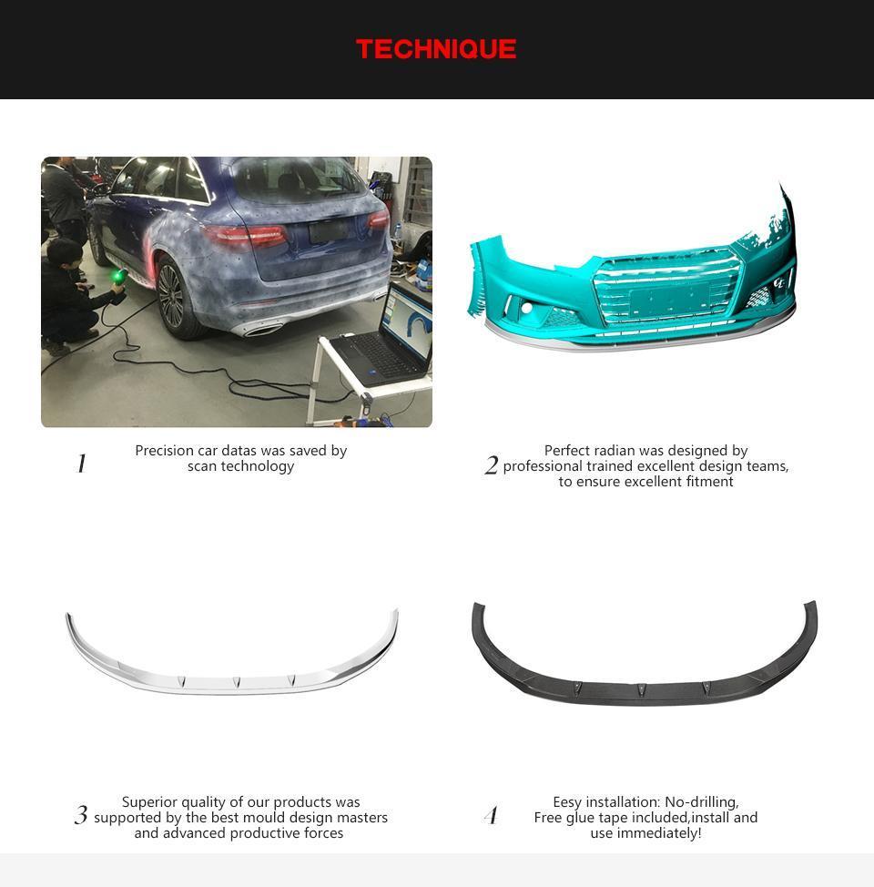 Carbon Fiber Front Lip for Audi A4 S-Line S4 Sedan 4-Door 2019