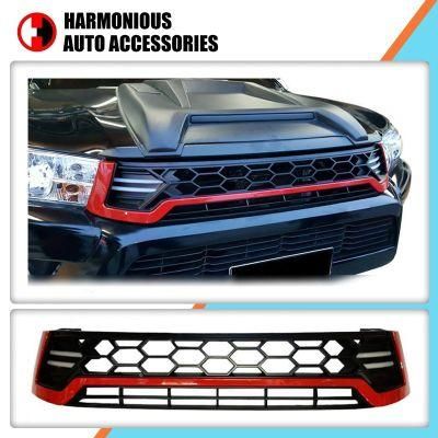 Car Parts Facelift Sport Style Front Grille for Toyota Hilux Revo 2015 2016 with Daytime Light
