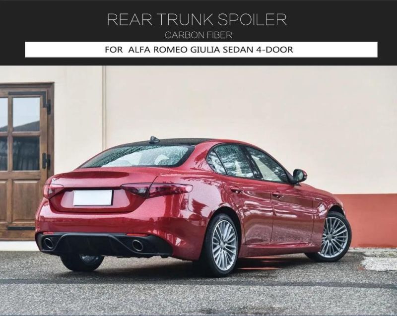 Carbon Fiber Car Rear Trunk Spoiler for Alfa Romeo Giulia Sedan 4-Door 2017-2020