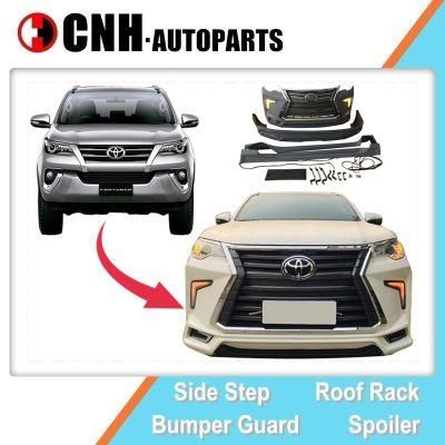 Auto Accessory Bodykits for Toyota Fortuner (SW4) 2016 2018 Lexus Style Front and Rear Bumper