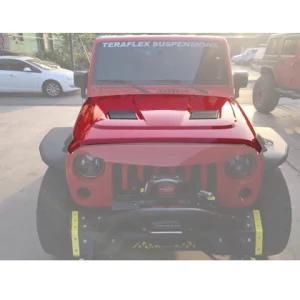 Black Steel Hood Cover for Jeep Wrangler Jk