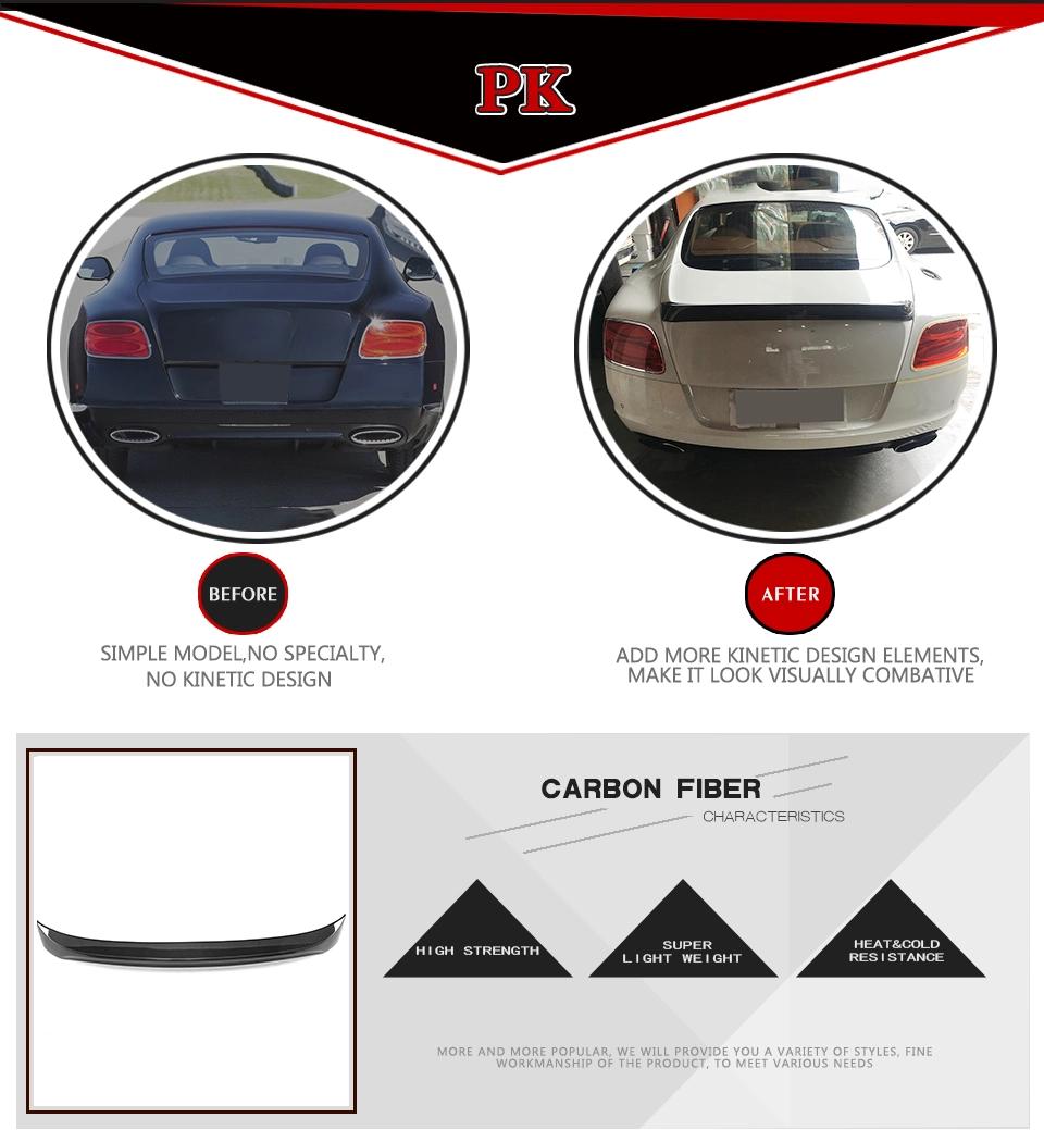 D Style Carbon Fiber Rear Spoiler for Bentley Continental Gt (2ND Gen) Coupe 2-Door 12-14