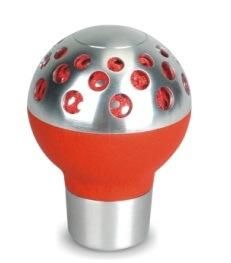 Shift Knob Red Leather+Aluminum Good Quality