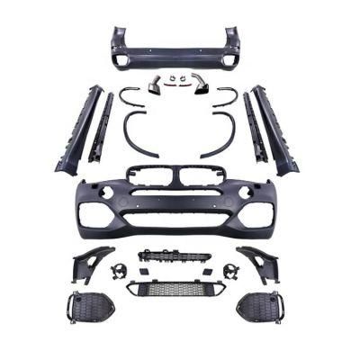 Full Body Kit Conversion Fit for BMW F15 X5 M-Tech Front Rear Bumper Side Skirt Fender Flare 2014-2017