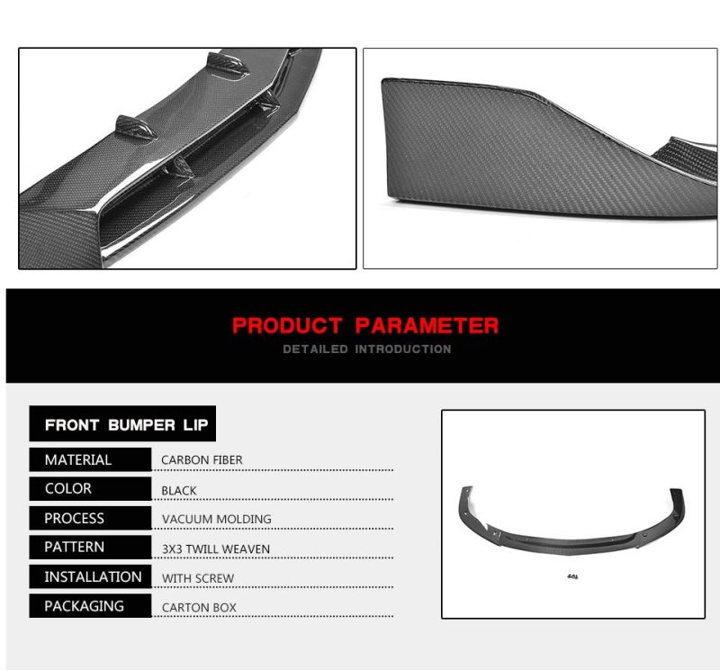 Carbon Fiber Front Bumper Lip for Mercede S Ben Z Cls-Class W218 Cls63 Amg 15-17