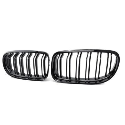 Front Grille for BMW 3 Series Parallel Bars Piano Black Car Grills