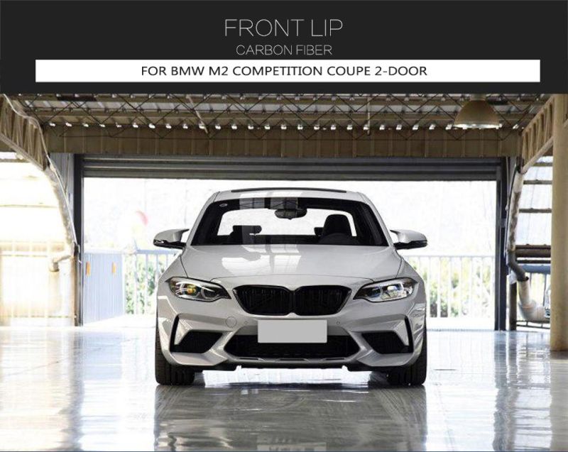 for BMW M2 Carbon Fiber Front Bumper Lip Competition Coupe 2-Door 2018-2020