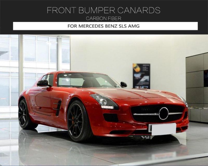 Carbon Fiber Front Bumper Canards for Mercedes Benz SLS Amg 2010-2013