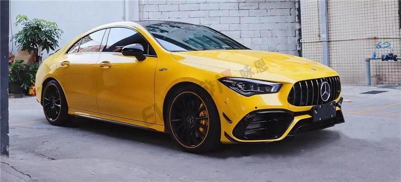 W118 Cla45 Amg Style PP Body Kit Front Bumper Rear Diffuser with Tips for Mercedes-Benz Cla Class 2020-2021