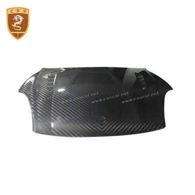 High Glossy Finish Carbon Fiber Mansory Style Front Engine Bonnet Hood Cover for Porsche Cayenne 958