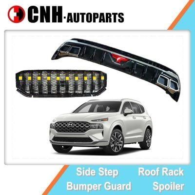 Auto Accessory Front Grille and Rear Bumper Cover Diffuser for Hyundai Santafe 2021 2022 IX45