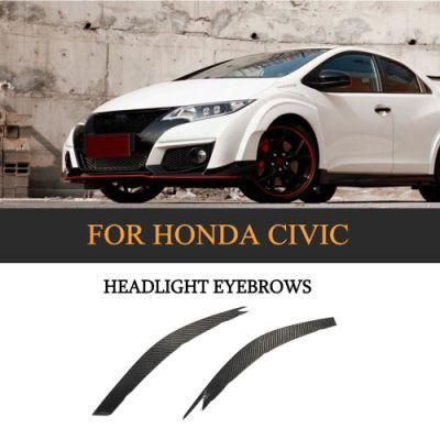 Dry Carbon Fiber Headlight Eyelids for Honda Civic Type-R 2015-2016