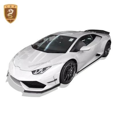 3K Plain Weave Carbon Fiber DNC Style Front Wrap Angle Rear Lip Body Kit for Lamborghini Huracan