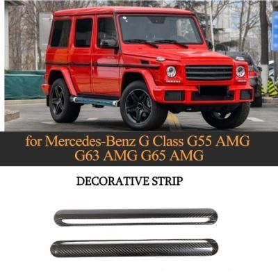 Dry Carbon Fiber C Pillar Decorative Strip for Benz Mercedes G Class Amg G55 G63 G65 2004-2018