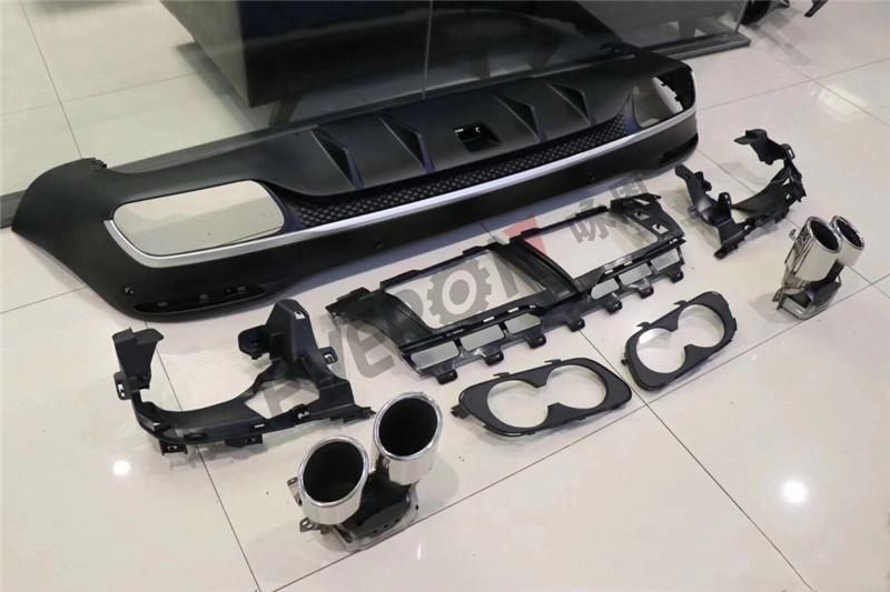 Rear Bumper Diffuser with Exhaust Tip for Mercedes W167 Amg Gle53 2020