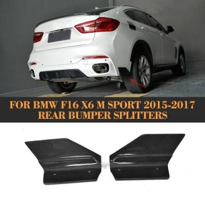 Carbon Fiber Rear Bumper Splitters for BMW X6 F16 M Sport Utility 4-Door 2015-2017