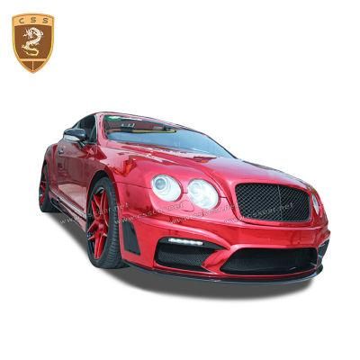 for Bentley Gt Wd Style Small Body Kit Fiberglass Rear Bumper with Exhaust Tips Side Skirts