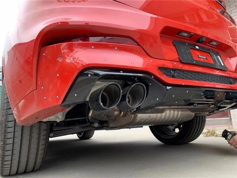X4m Rear Diffuser Gloss Black Rear Lip with Exhaust Tips for BMW X4 G02 2018+