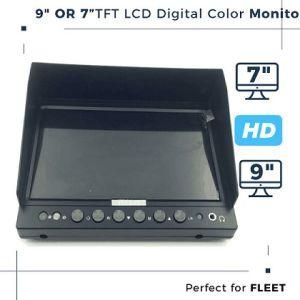 9 Inch 7 Inch Optional TFT Curved LCD Monitor with RCA Input 1280X720 LCD Monitor